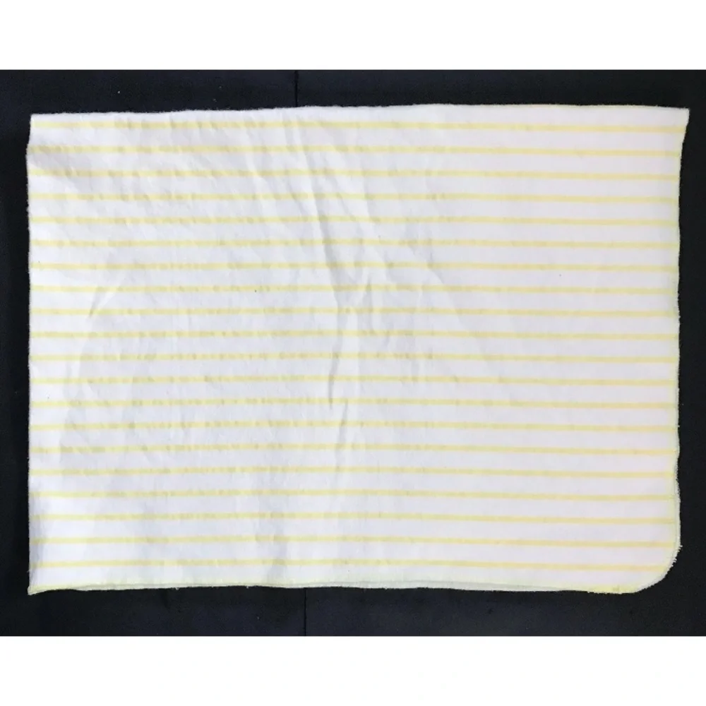 Carters Yellow White Striped Receiving Blanket Baby Security Blankey Neutral